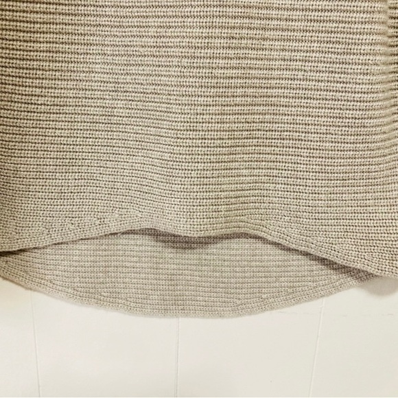 Athleta Huntly Knit Wool Blend Crewneck Oversized Oatmeal Sweater Sm - Picture 6 of 11